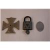 Image 3 : Lot of Vintage Metal Items - Locks, Misc