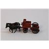 Image 3 : Small Vintage Wooden Crate and Die Cast Horse and Firetruck Miniatures