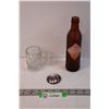 Image 1 : Vintage Glass Soda Bottle and A&W Mug, Beatles Pin