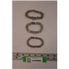 Image 1 : (3) Vintage Sterling Silver Women's Bracelets