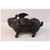 Image 6 : Vintage Cast Iron Flying Pig Piggy Bank (Some Chips)