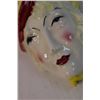 Image 4 : (3) Vintage Ceramic Lady Head Wall Hangings (Some Small Chips)