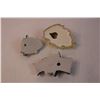 Image 5 : (3) Vintage Ceramic Lady Head Wall Hangings (Some Small Chips)