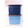 Image 1 : *(2) Large Rubbermaid Tubs with Lids