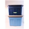 Image 2 : *(2) Large Rubbermaid Tubs with Lids