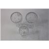 Image 2 : (3) Stemmed Crystal Glasses