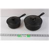 Image 1 : 2X the Bid Price (2) Vintage Cast Iron Pots