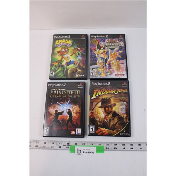 (4) PS2 Games - Yu Gi Oh, Star Wars, Misc