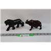 Image 1 : Wooden African Animals - Tiger and Water Buffalo