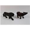 Image 2 : Wooden African Animals - Tiger and Water Buffalo