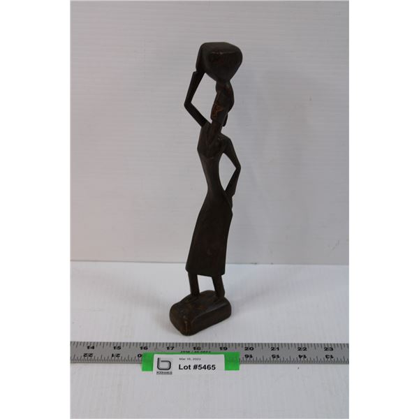 Wooden African Woman Statue