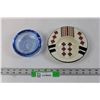 Image 1 : Ukrainian Ashtray and Blue Art Glass Ashtray