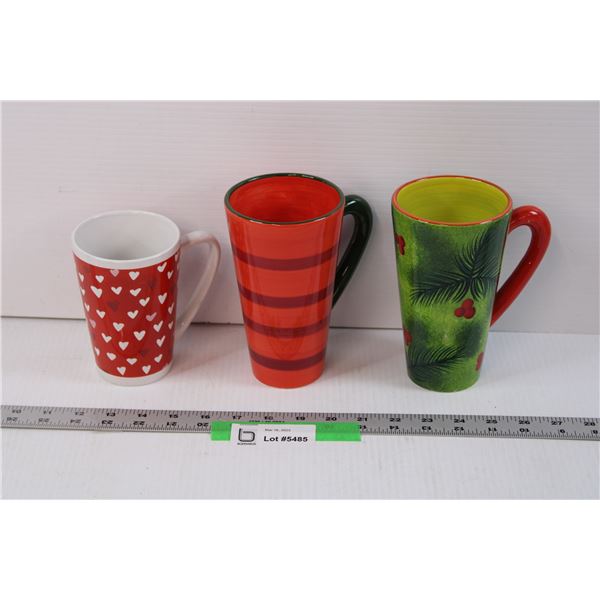 (3) Ceramic Coffee Mugs