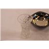 Image 2 : Crystal Cut Glass Vase & Candy Bowl with Silver Plated Dish
