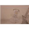 Image 4 : Crystal Footed Candy Dish + (2) Glass Candle Holders & Glass Decorative Basket