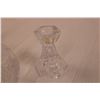 Image 5 : Crystal Footed Candy Dish + (2) Glass Candle Holders & Glass Decorative Basket