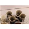 Image 2 : Assorted Pottery Coffee Cups + Glassware