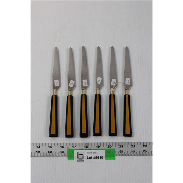 (6) Stainless Steel Vintage Serving Knives