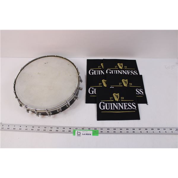 Hand Drum and Guinness Patches