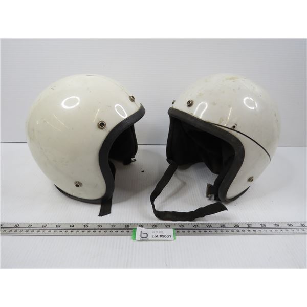 (2) Vintage Bell Style Helmets (sizes unknown)