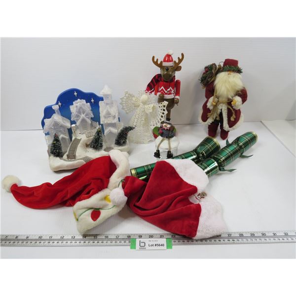 Assorted Christmas Items - Light-Up Village (needs batteries)