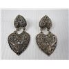 Image 2 : Metal Clip-On Heart Shaped Earrings