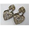 Image 3 : Metal Clip-On Heart Shaped Earrings