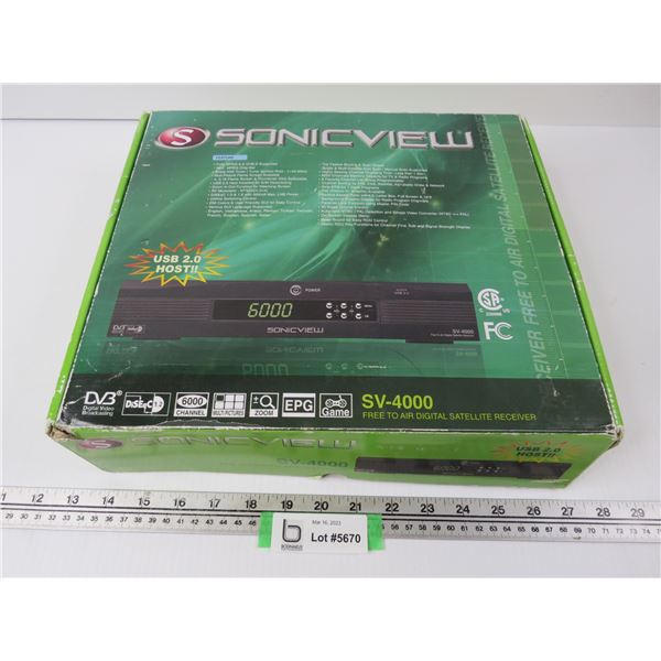 Sonic View Digital Satellite Receiver