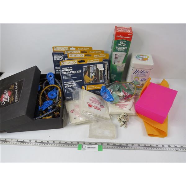 Toilet Tank Fill Kit - (3) Window Insulator Kits Tarp Straps - Polishing Filter Pads - Nellie's Laun