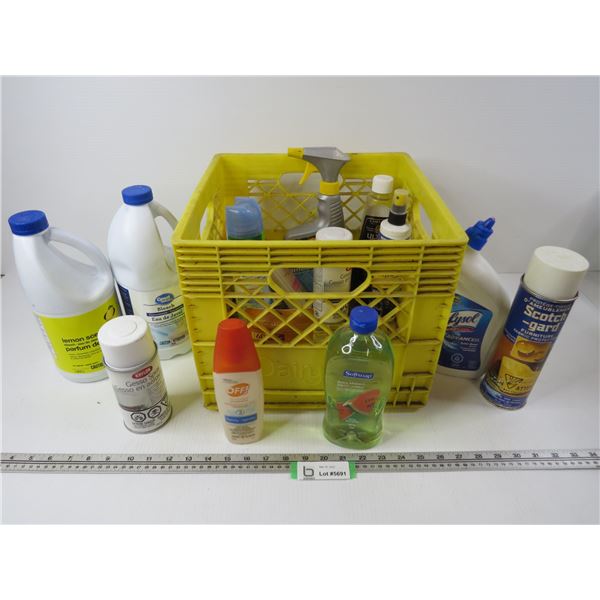 (Will Not Ship) - Bug Spray - Cleaning Products - Lamp Oil - Surface Protectors - Plastic Crate