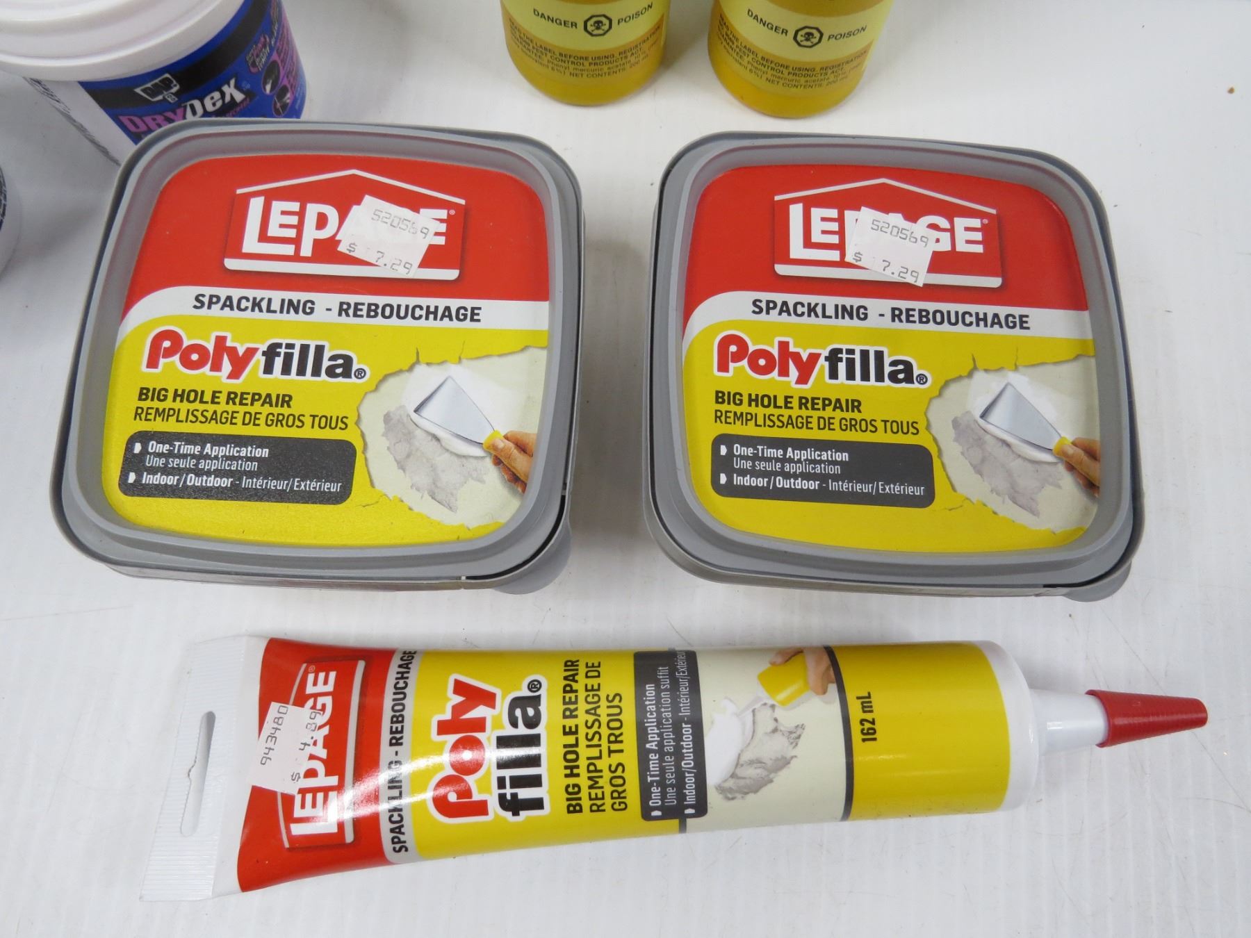 Poly filla Spackling Hole Filler DryDex Filler (2) Later's Lawn