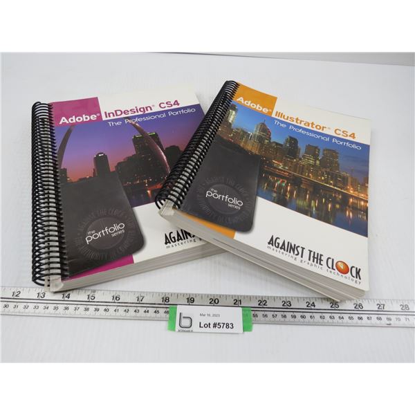 Adobe Instructional Text Books - Indesign CS4 - Illustrator CS4