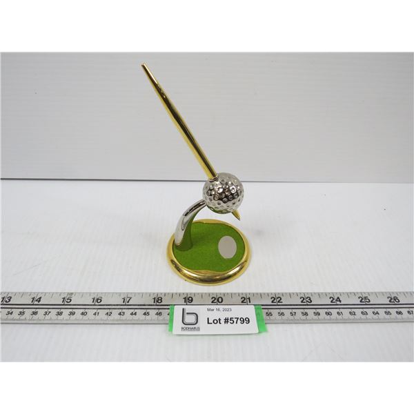 Brass Golf Ball Trophy Pen Ball Set