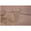 Image 5 : Etched Crystal Vase + (3) Desert Glasses & Candy Dish