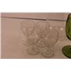 Image 2 : (4) Desert Glasses + Vase, Decanter & Goblet