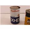 Image 3 : (2) 1L Motor Oil Cans (1 Full, Gulflube & Petro-Canada)