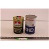 Image 1 : (2) Empty 1L & 1.13L Petro-Canada & Gulf Lube Motor Oil Cans