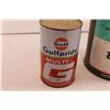 Image 2 : Empty Gulflube 1.14L Motor Oil Can + Rusted Empty Esso Anti-Freeze Can
