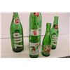 Image 3 : (5) Vintage Empty 7-Up Bottles