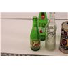 Image 3 : (4) Vintage Empty 7-Up Bottles + Empty Vintage Crush Bottle, & Empty Australian Foster's Lager Can