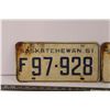 Image 2 : (2) Saskatchewan 61 License Plates