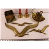 Image 3 : (3) Brass Seagulls, Brass Candle Holders + Assorted Vintage Brass