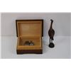Image 4 : Wood Art, Wall Decor, Swiss Music Box and Bird Ornament (Music Box Works)
