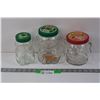 Image 1 : (3) Kraft Peanut Butter Jars with Original Labels