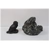 Image 3 : Volcanic Ash Wolves Sculpture, Assorted "The Wolf," Sculptures and Misc.