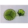 Image 2 : Green Glass Divided Tray and Candy Dish