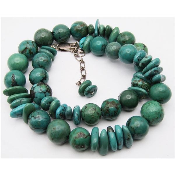 SOUTHWESTERN GREEN TURQUOISE BEADED