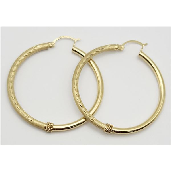 14K GOLD HOOP EARRINGS  - NEW!