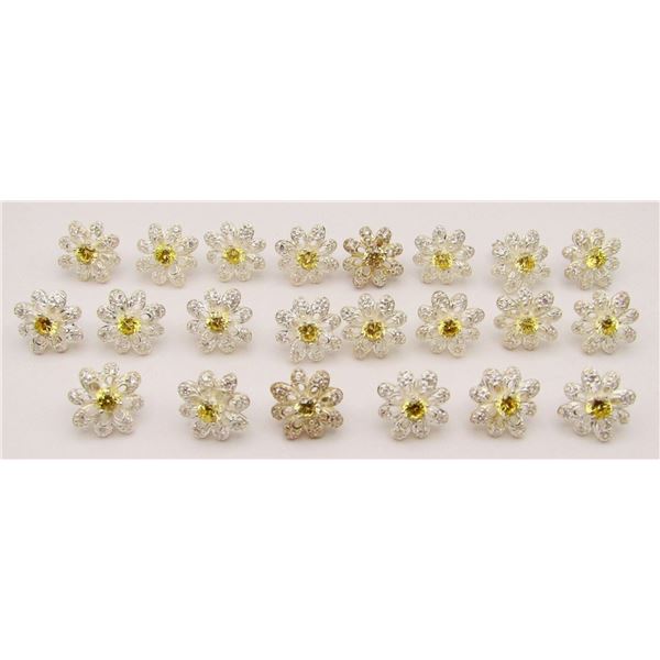 JEWELER'S LOT: (11)PAIRS OF STERLING FLOWER