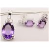 Image 2 : SET! NEW! STELRING PENDANT WITH PURPLE CENTER